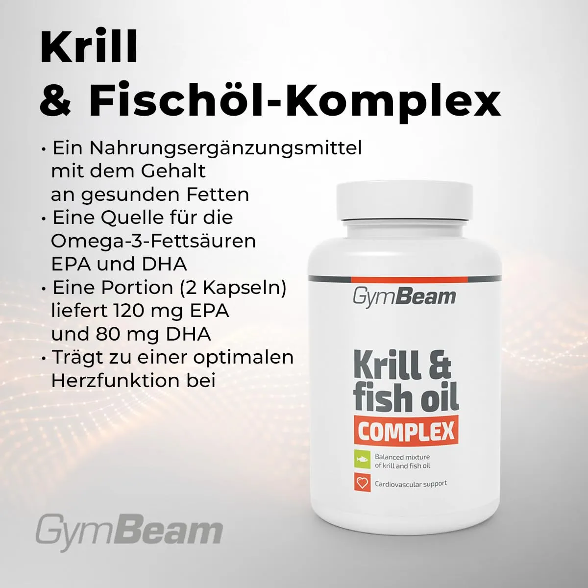 GymBeam Krill- & Fischöl Omega 3 Kapseln 90 Caps EPA DHA