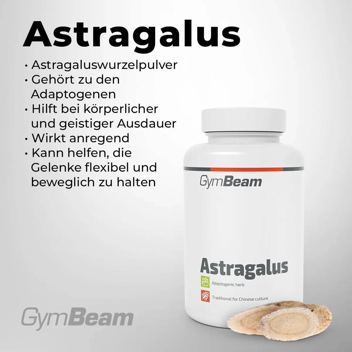 GymBeam Astragalus 1000 mg Kapseln Adaptogen