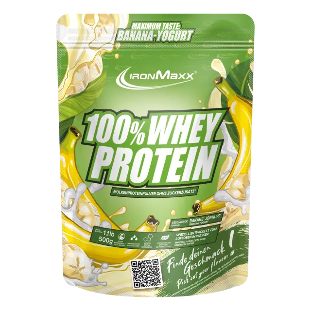 IronMaxx 100% Whey Protein Banane Yoghurt 500g zuckerfrei