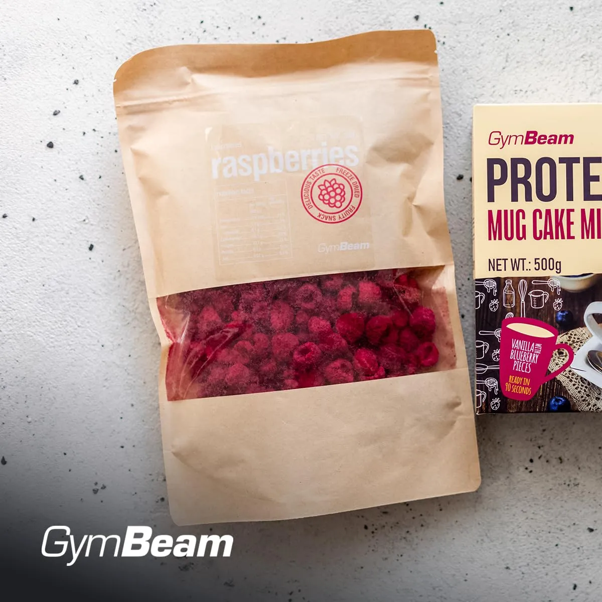 GymBeam Himbeeren gefriergetrocknet 100 g ohne Zucker