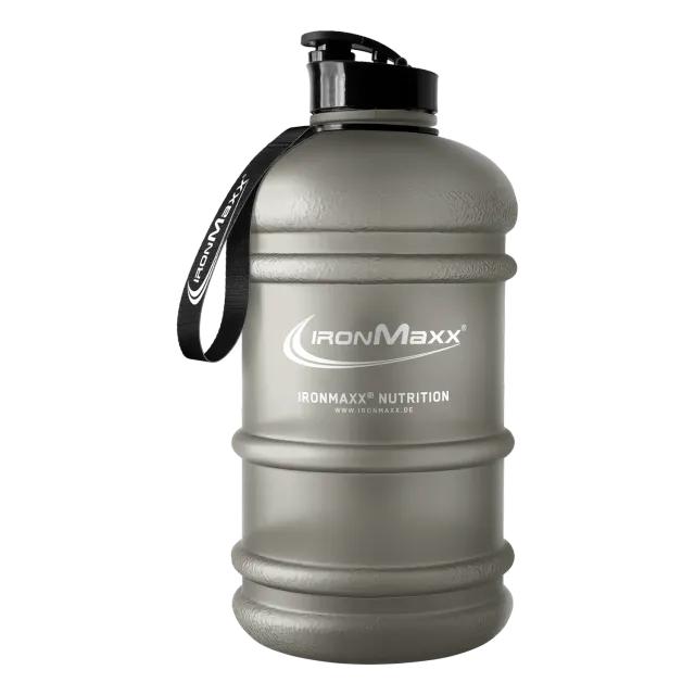 IronMaxx Water Gallon Trinkflasche 2200ml Matt Grau