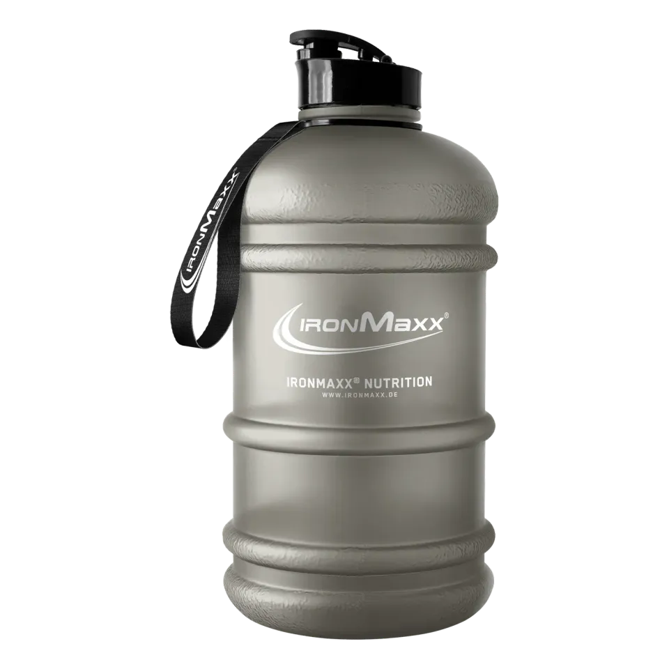 IronMaxx Water Gallon Trinkflasche 2200ml Matt Grau