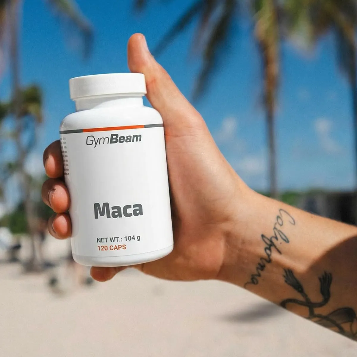 GymBeam Maca Kapseln 120 Stück 10:1 Extrakt hochdosiert