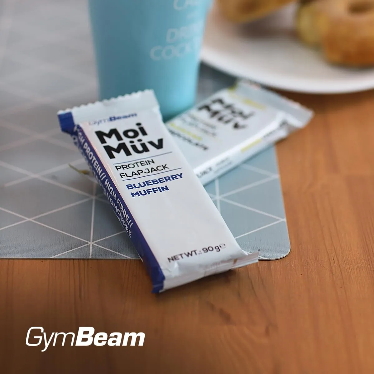 GymBeam MoiMüv Protein Flapjack Riegel 12x90 g Banana Chocolate