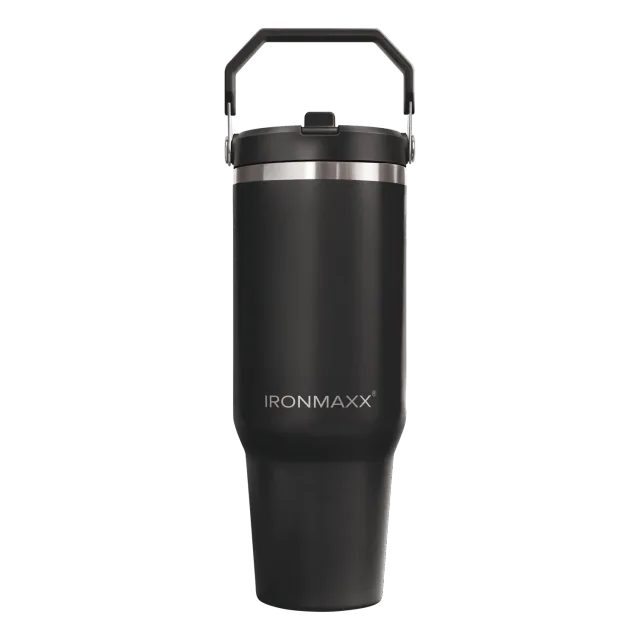 IronMaxx Cup V5.0 Thermobecher Schwarz 1200ml mit Griff