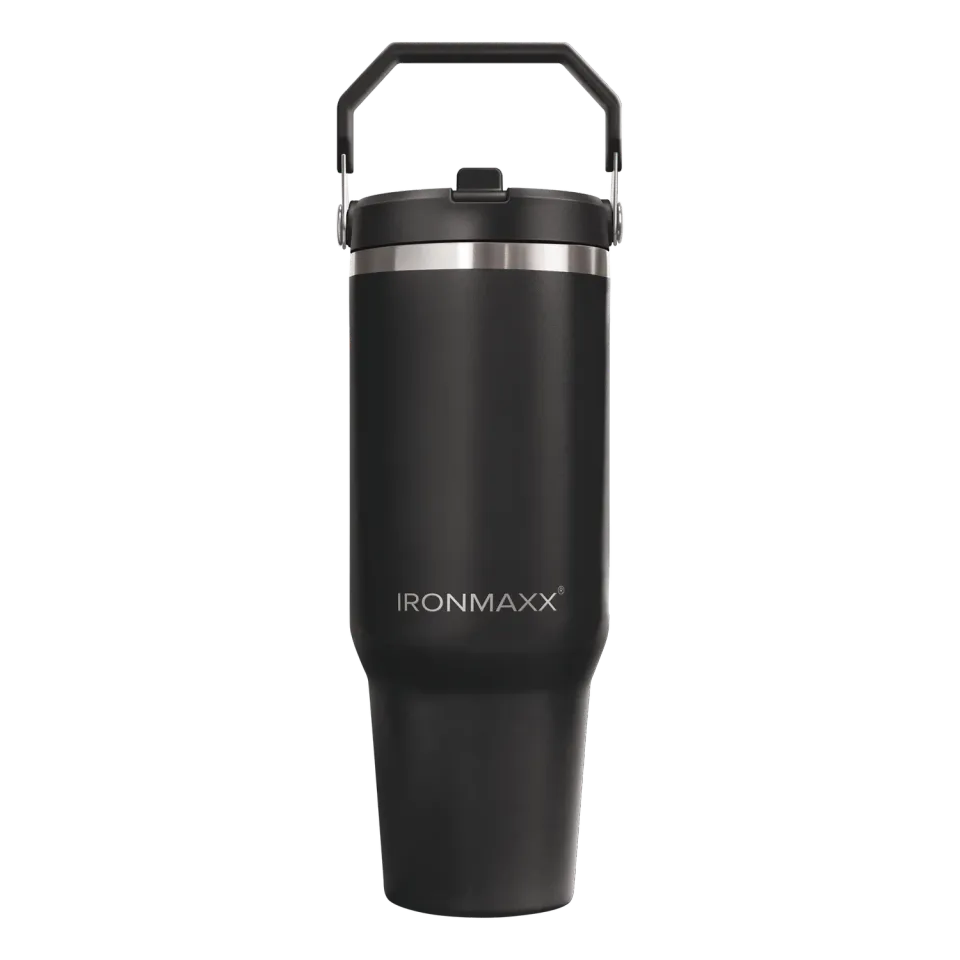 IronMaxx Cup V5.0 Thermobecher Schwarz 1200ml mit Griff