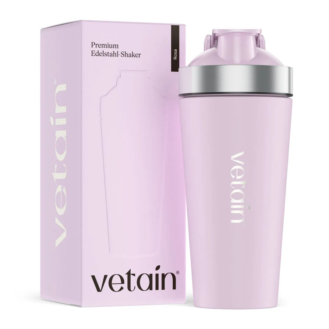 Vetain Edelstahl-Shaker 750ml Schwarz auslaufsicher