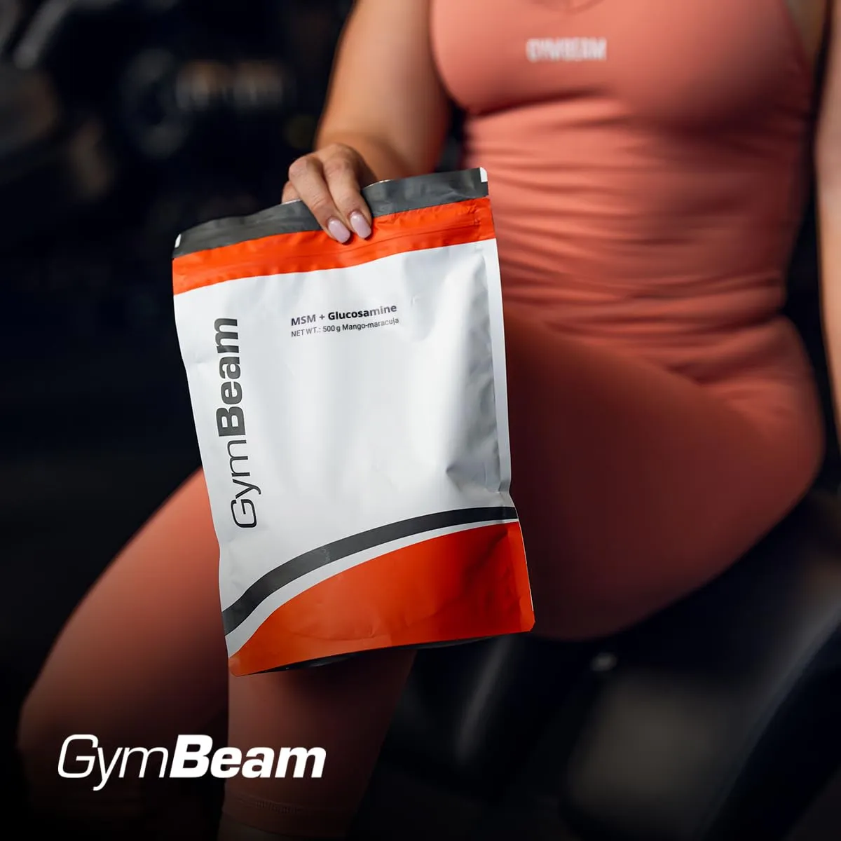 GymBeam Gelenknahrung MSM Glucosamin Pulver Mango-Maracuja 500 g