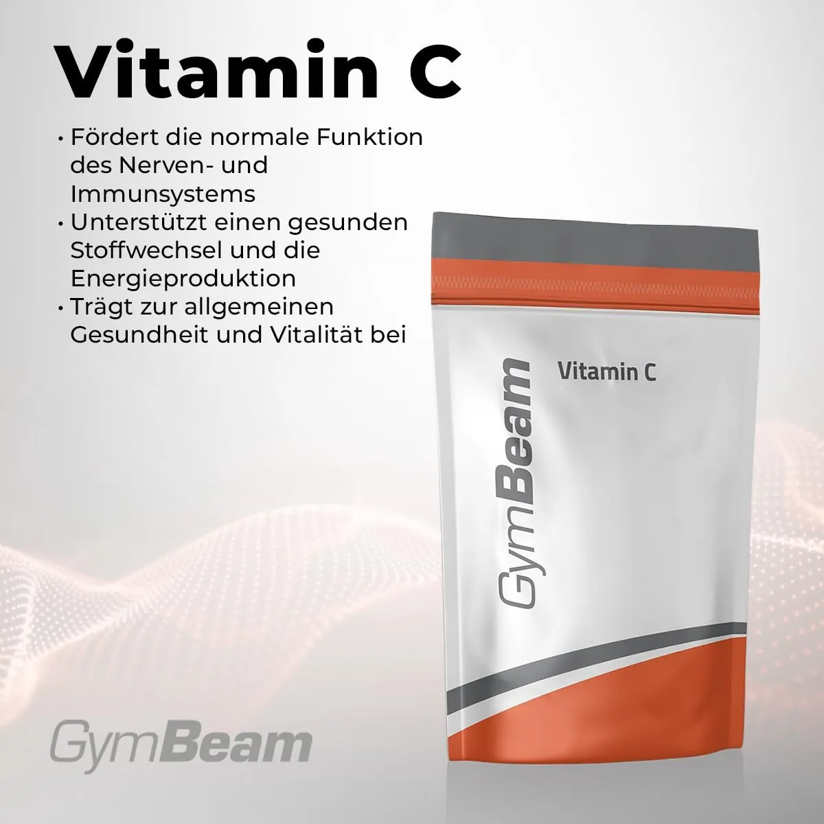 GymBeam Vitamin C Pulver 500 g Ascorbinsäure