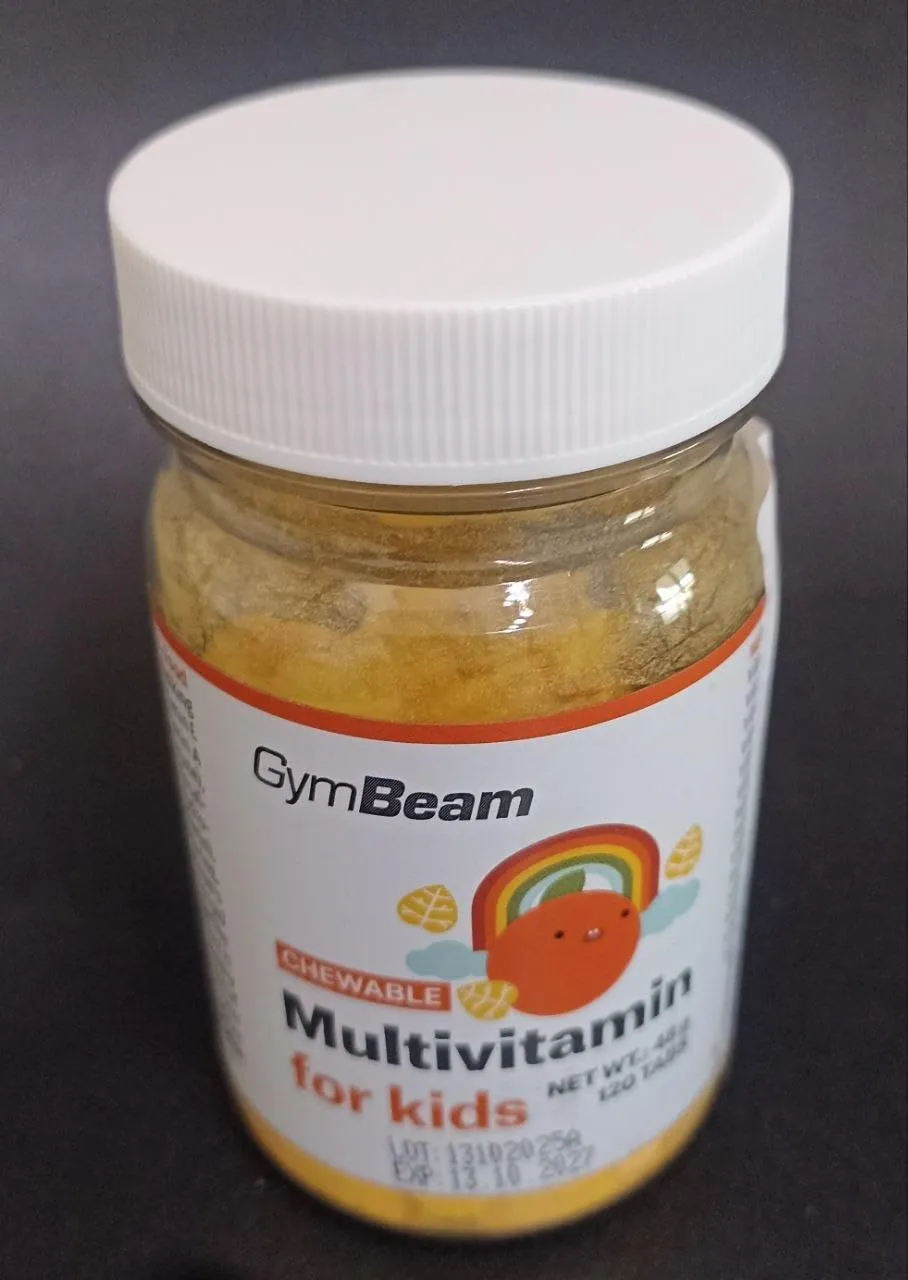 GymBeam Multivitamin Kinder Kautabletten 120 Tabs mit Kurkuma