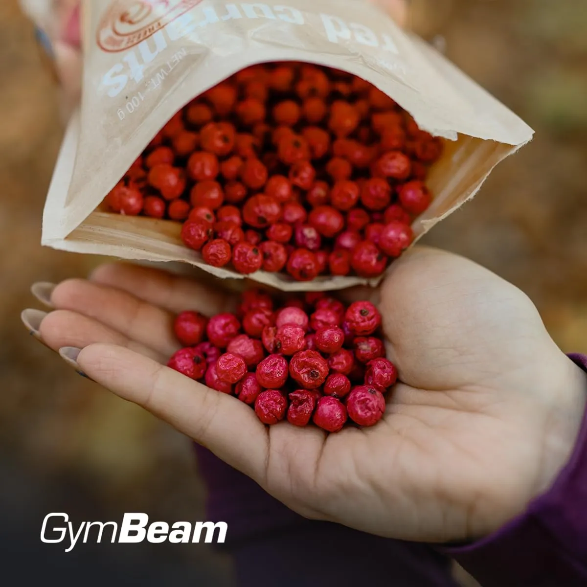 GymBeam Rote Johannisbeeren gefriergetrocknet 100 g