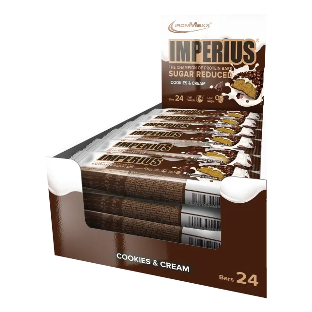 IronMaxx Imperius Proteinriegel 24x45g Cookies Cream