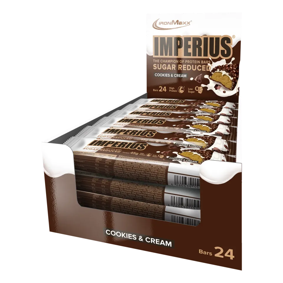 IronMaxx Imperius Proteinriegel 24x45g Cookies Cream