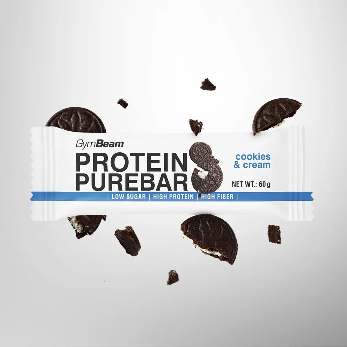 GymBeam PureBar Proteinriegel Cookies Cream 12x70g zuckerarm
