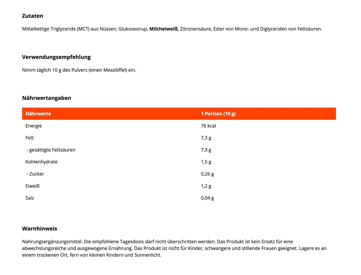GymBeam MCT-Öl Pulver 250 g Kaffee Shake