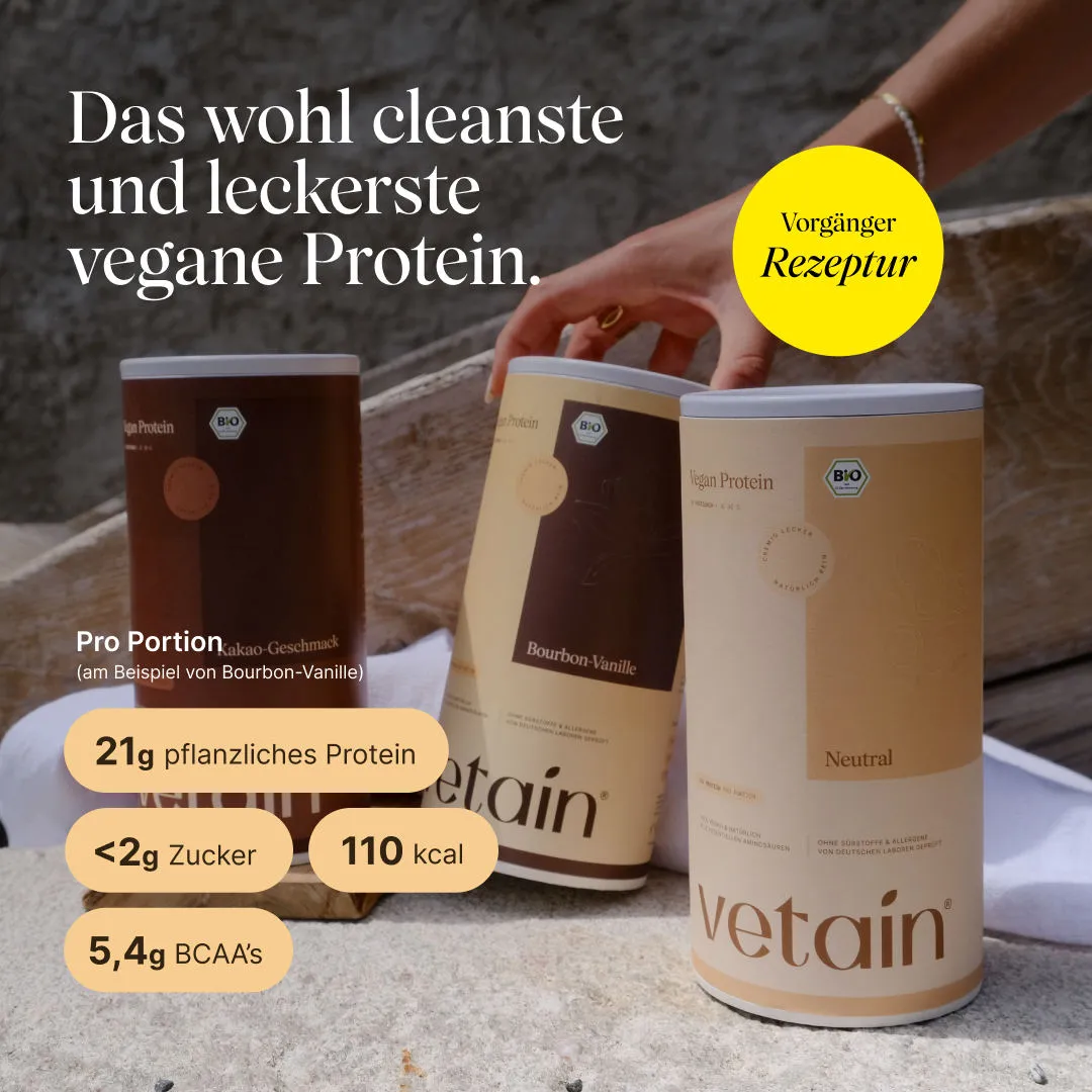 Vetain Vegan Protein Pulver 600g Bio alte Rezeptur