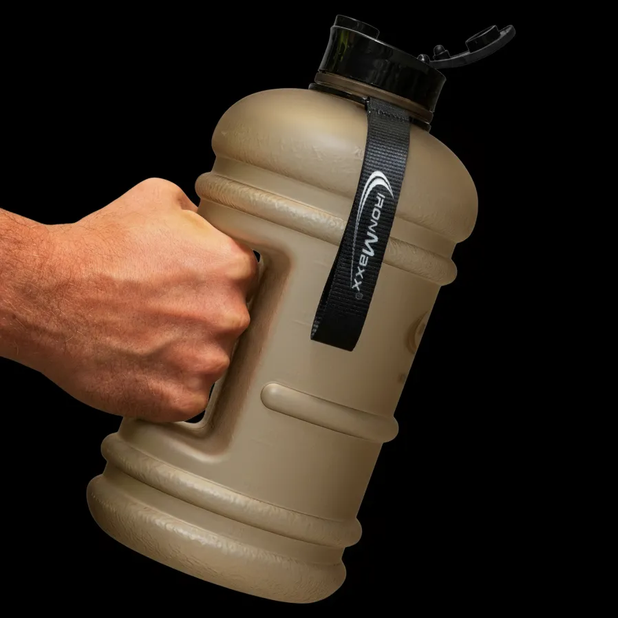 IronMaxx Water Gallon Trinkflasche Sandstone Beige 2200ml BPA-frei