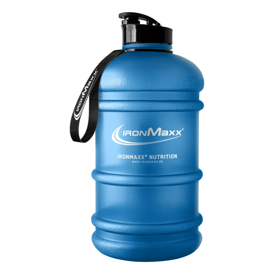 IronMaxx Water Gallon Trinkflasche 2200ml Matt Blau BPA-frei
