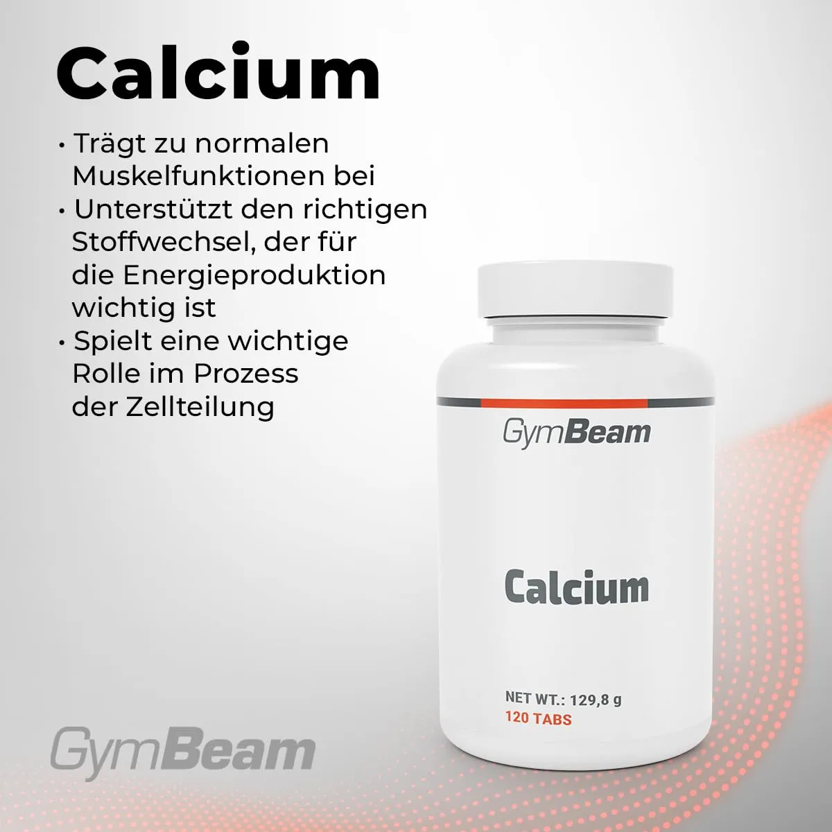 GymBeam Calcium Tabletten 120 Tabs 400 mg vegan
