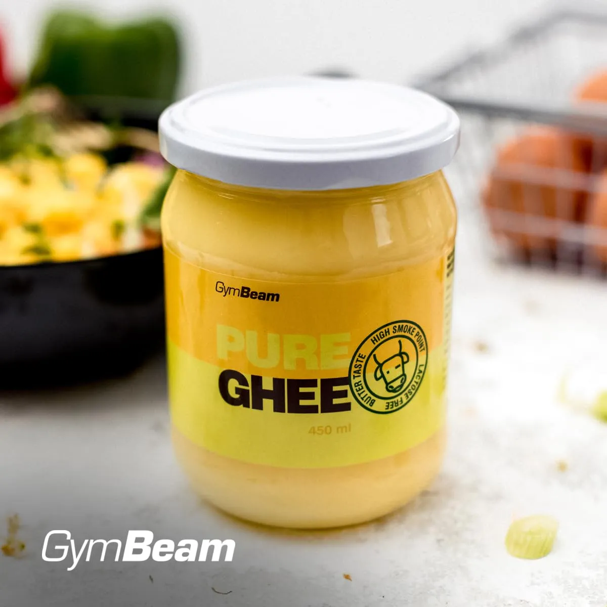 GymBeam Reines Ghee Butterfett 3x450 ml laktosefrei