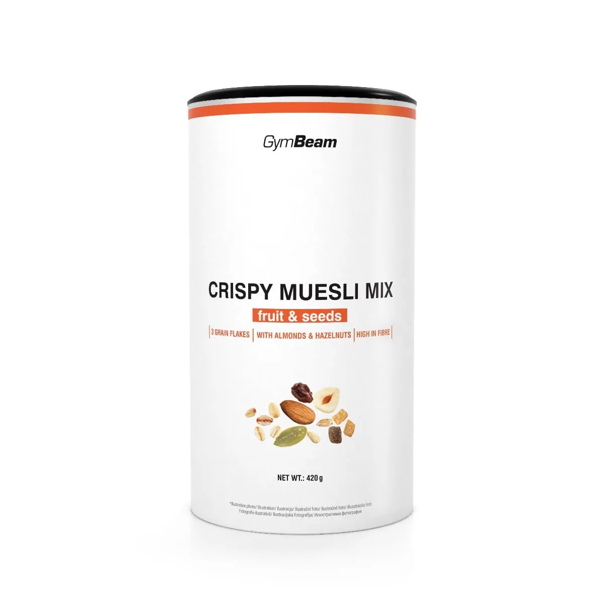 GymBeam Knusper Müsli Mix Schoko Nüsse Müsli 420 g ballaststoffreich