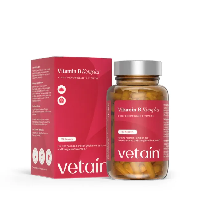 Vetain Vitamin B-Komplex Kapseln 180 Stück vegan