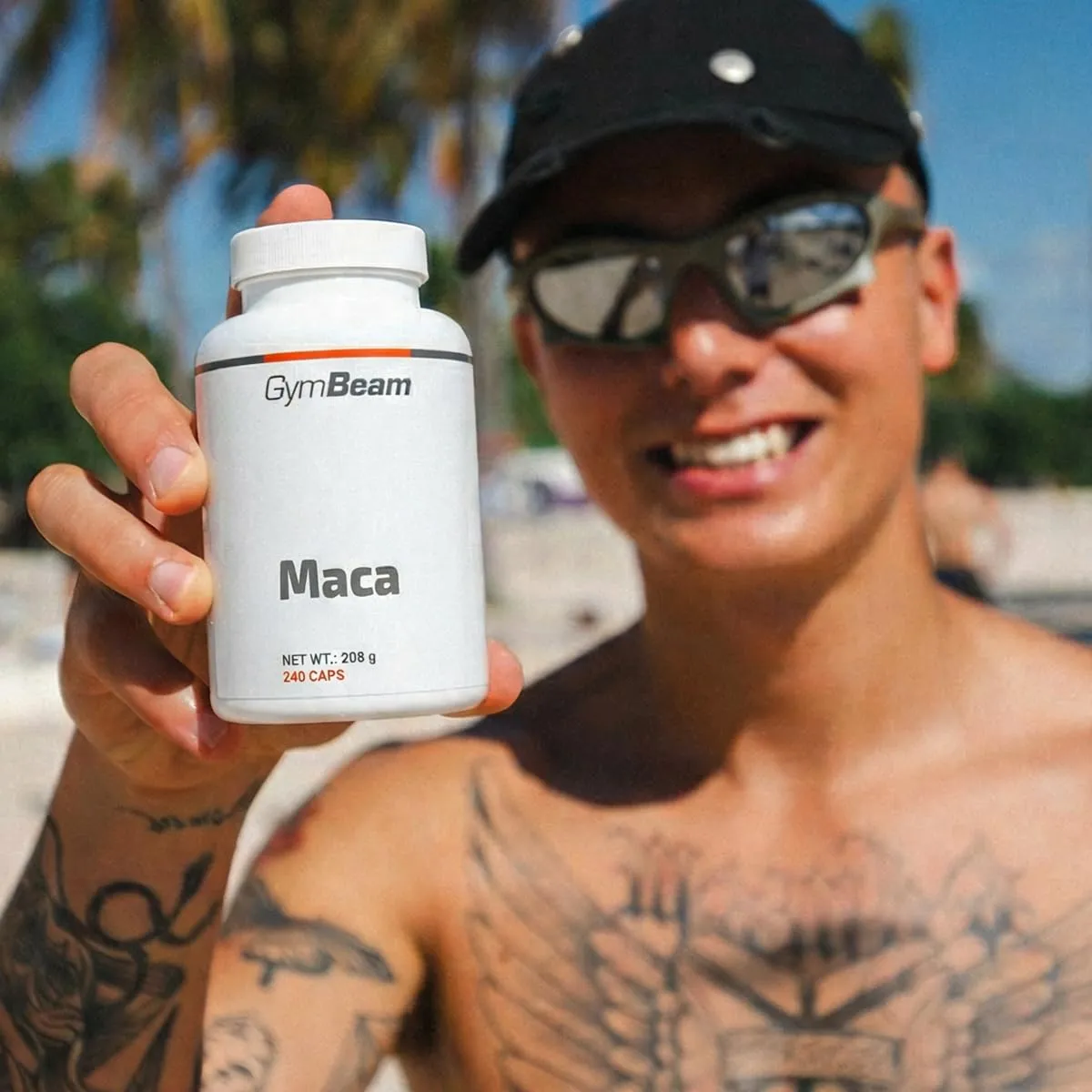 GymBeam Maca Kapseln 120 Stück 10:1 Extrakt hochdosiert