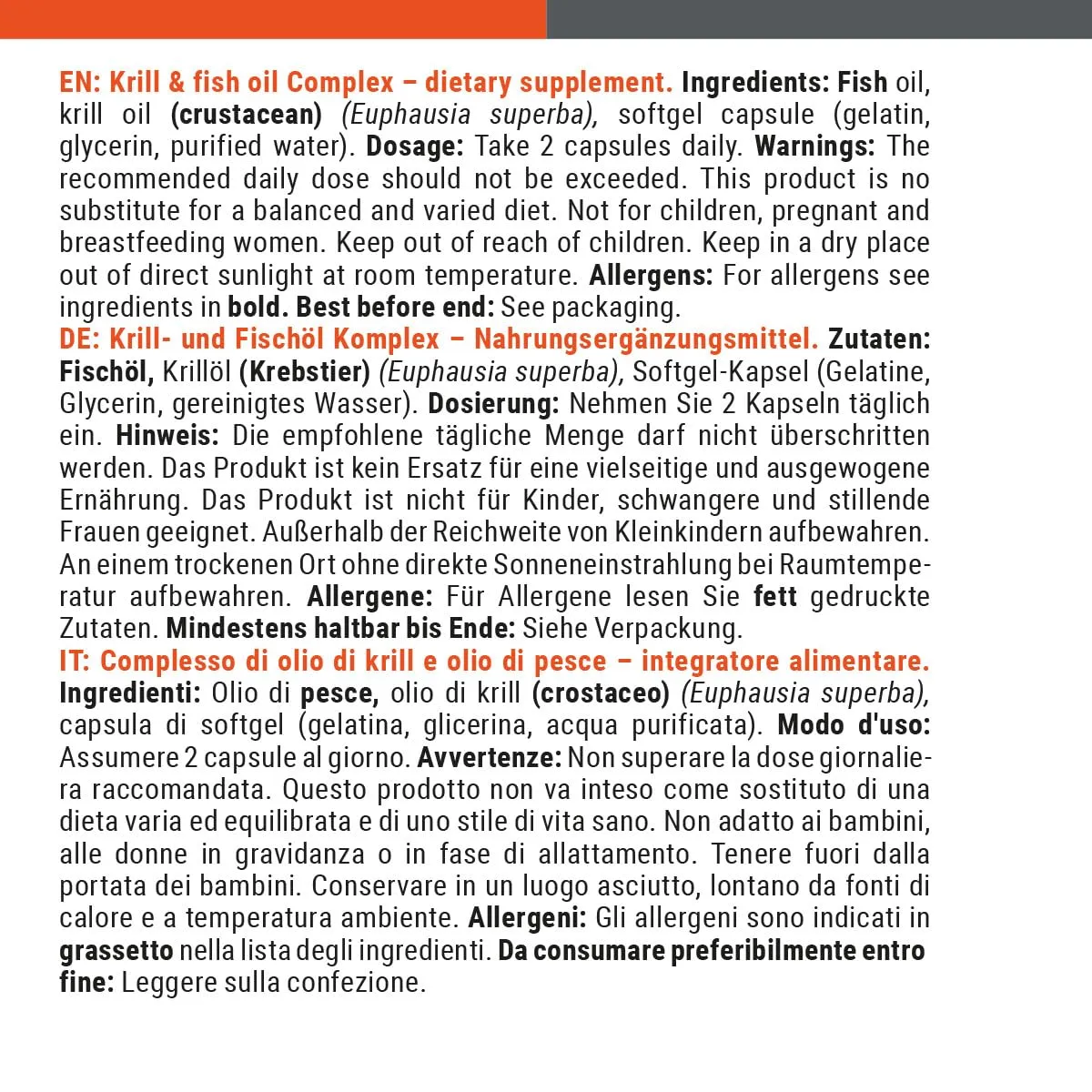 GymBeam Krill- & Fischöl Omega 3 Kapseln 90 Caps EPA DHA