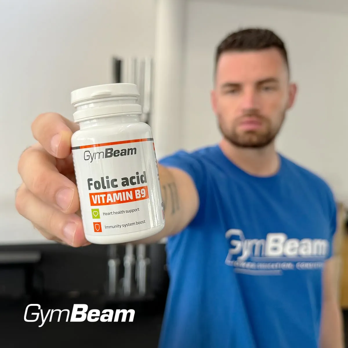GymBeam Folsäure Vitamin B9 Tabletten 800 µg 90 Stück