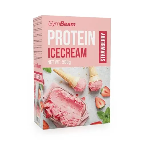 GymBeam Protein-Eiscreme Eispulver Erdbeere 500 g High Protein