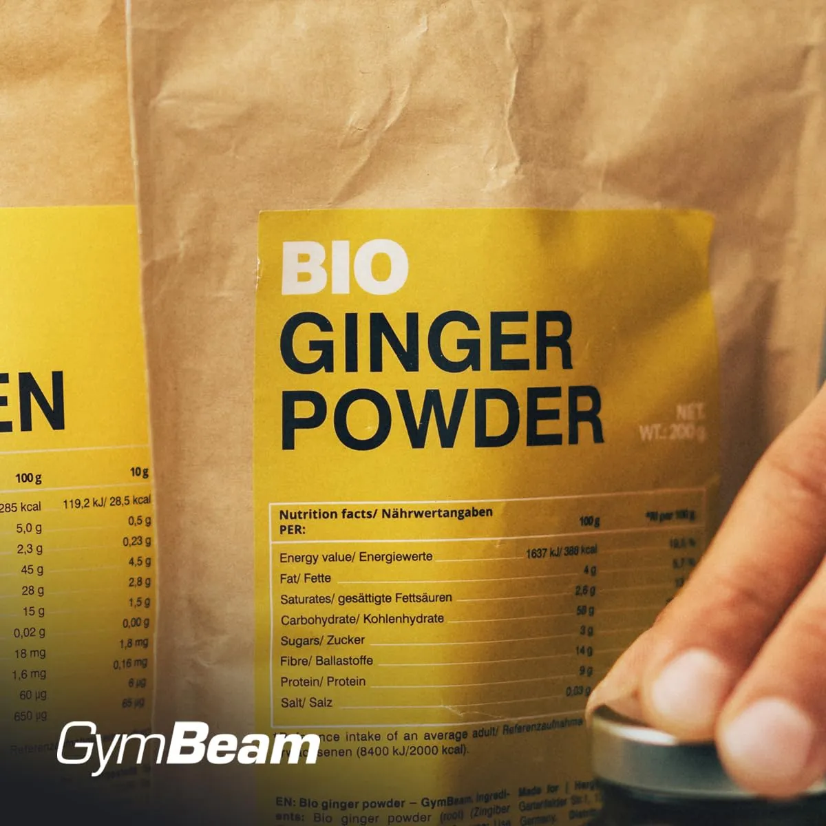 GymBeam Bio-Ingwerpulver 200 g scharf