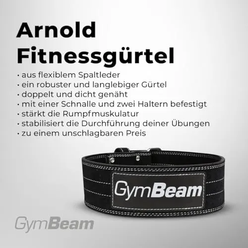 GymBeam Arnold Fitnessgürtel Gewichthebergürtel Leder XS