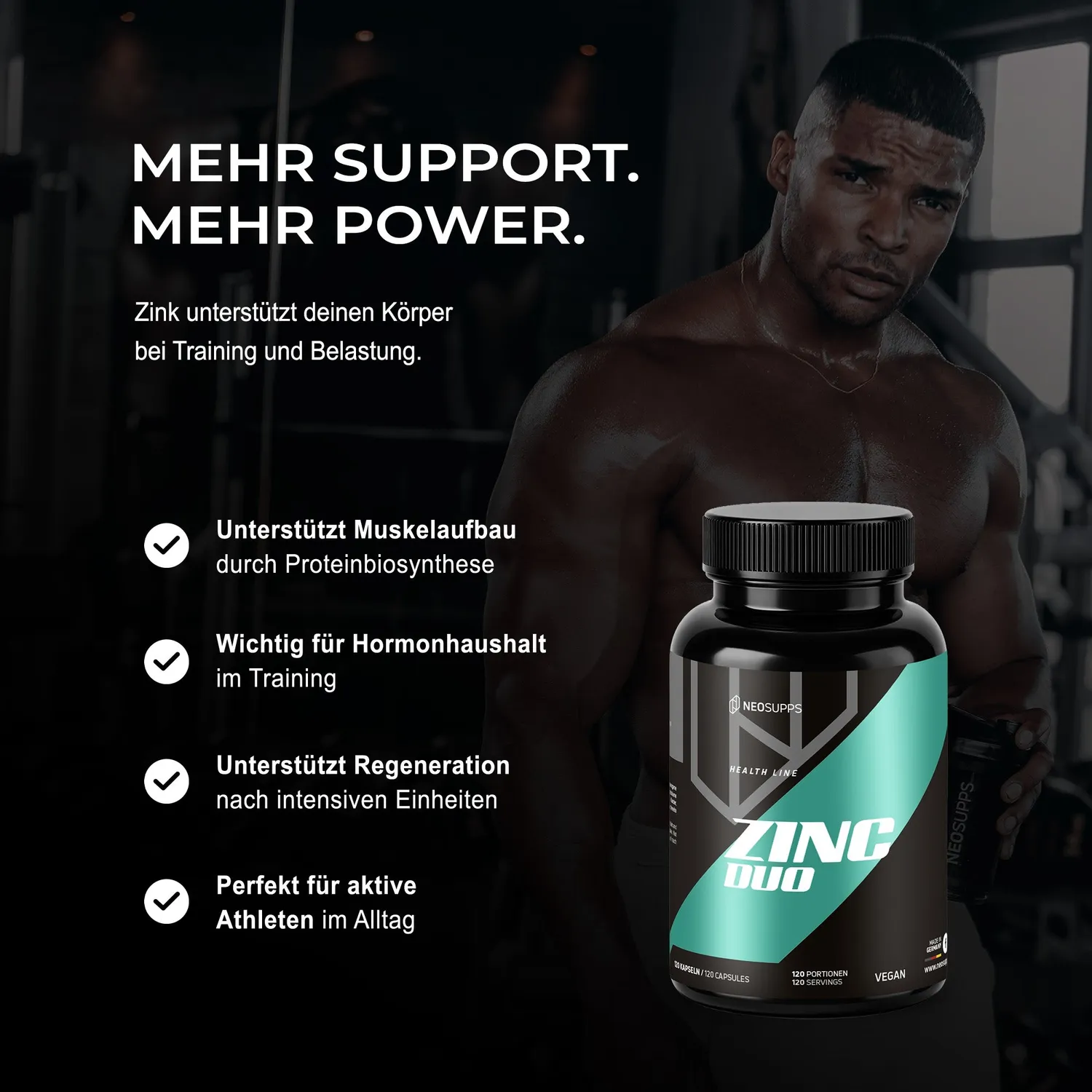 Neosupps Zinc Duo Zink Kapseln 120 Kapseln Citrat Bisglycinat