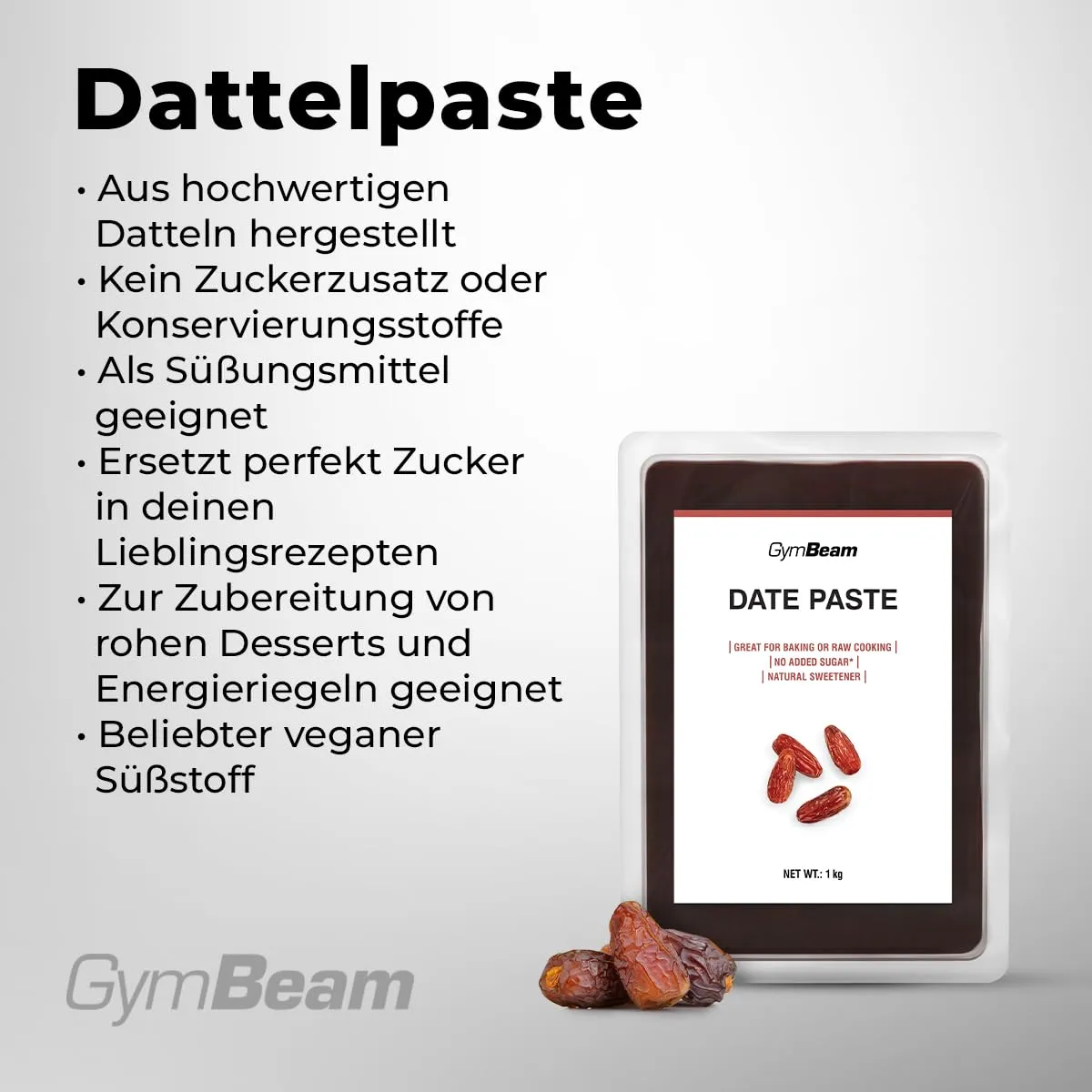 GymBeam Dattelpaste Süßungsmittel 1000g vegan