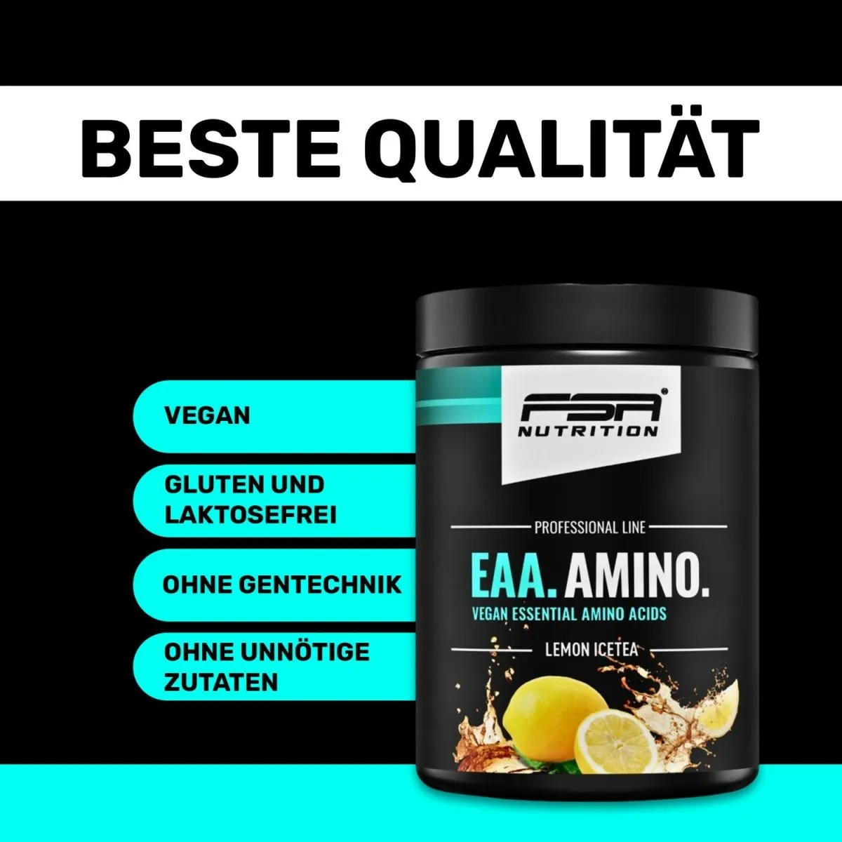 FSA Nutrition EAA Pulver Pfirsich Eistee mit Glutamin