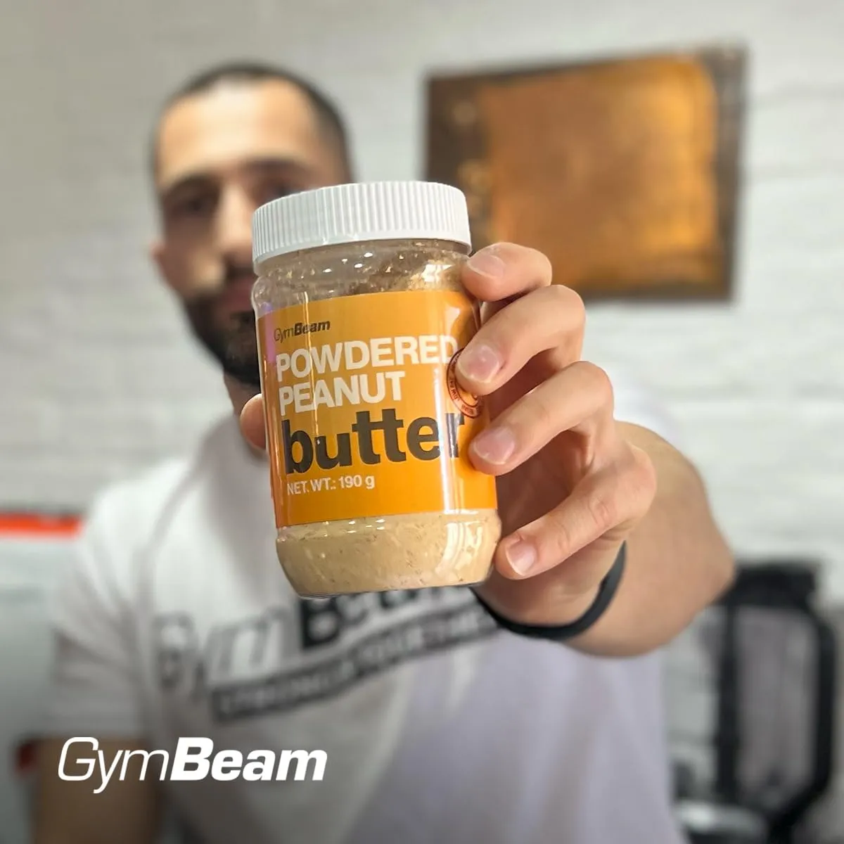 GymBeam Erdnussbutter Pulver 190g proteinreich glutenfrei
