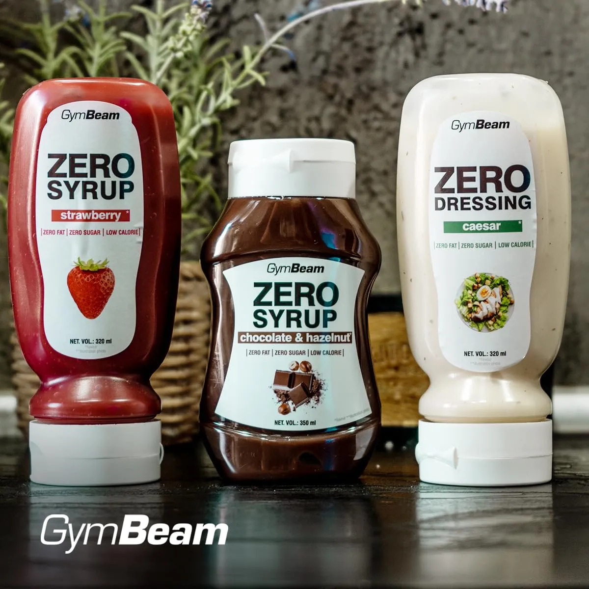 GymBeam Zero Syrup Haselnuss Schokolade 350ml zuckerfrei