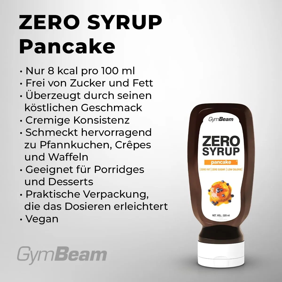 GymBeam Zero Syrup Pancake Sirup 3x350ml zuckerfrei
