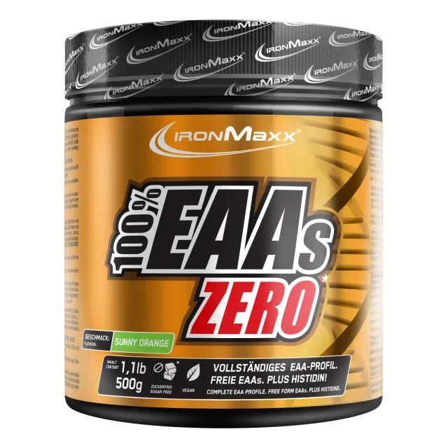IronMaxx 100% EAAs Zero Sunny Orange 500g Pulver