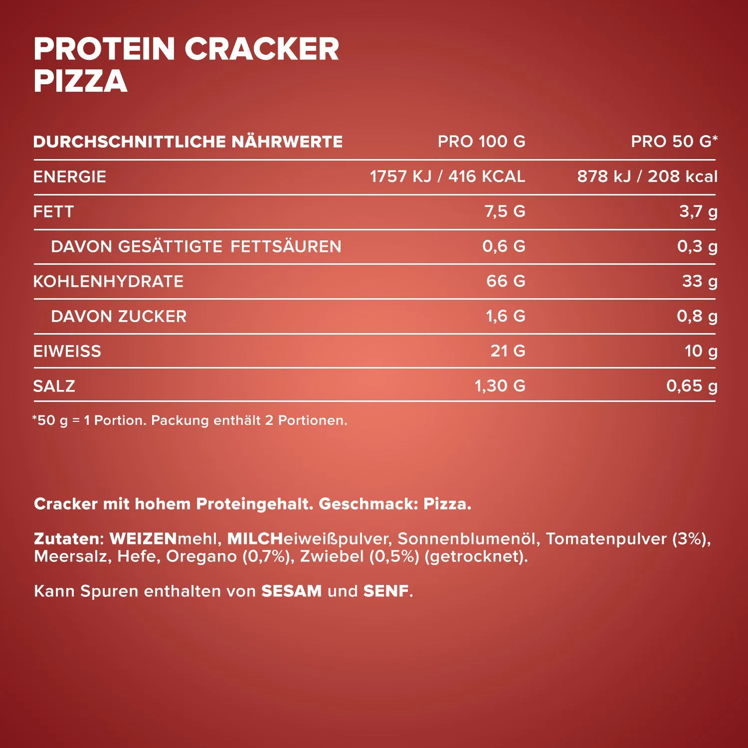 IronMaxx Protein Cracker Pizza 100g High Protein