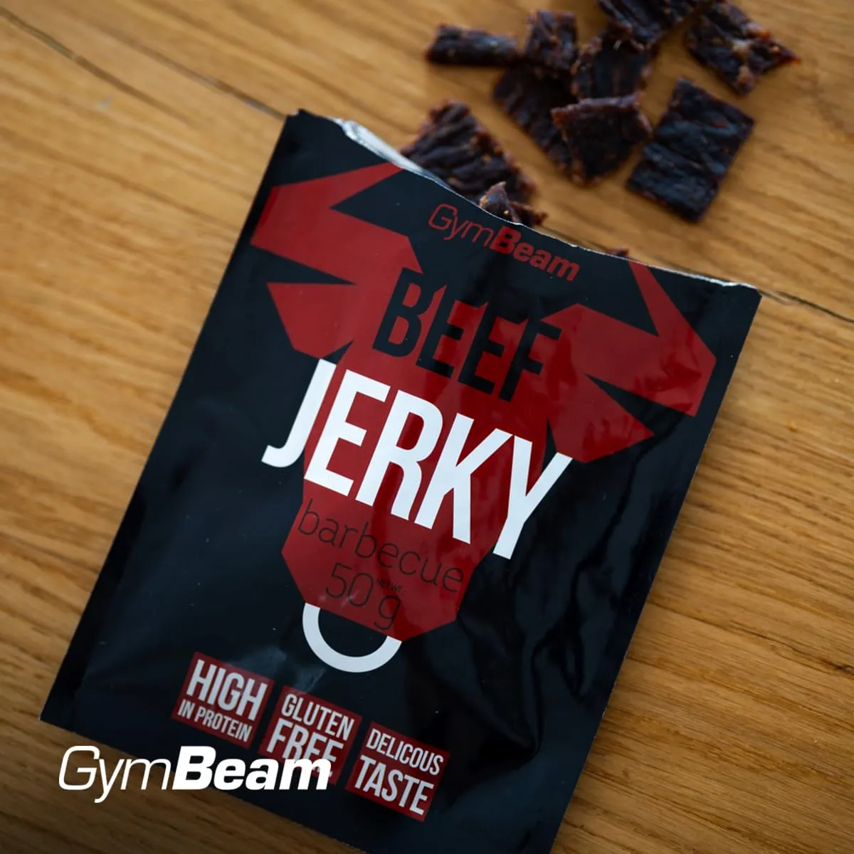 GymBeam Beef Jerky Rindersnack 50 g Barbecue
