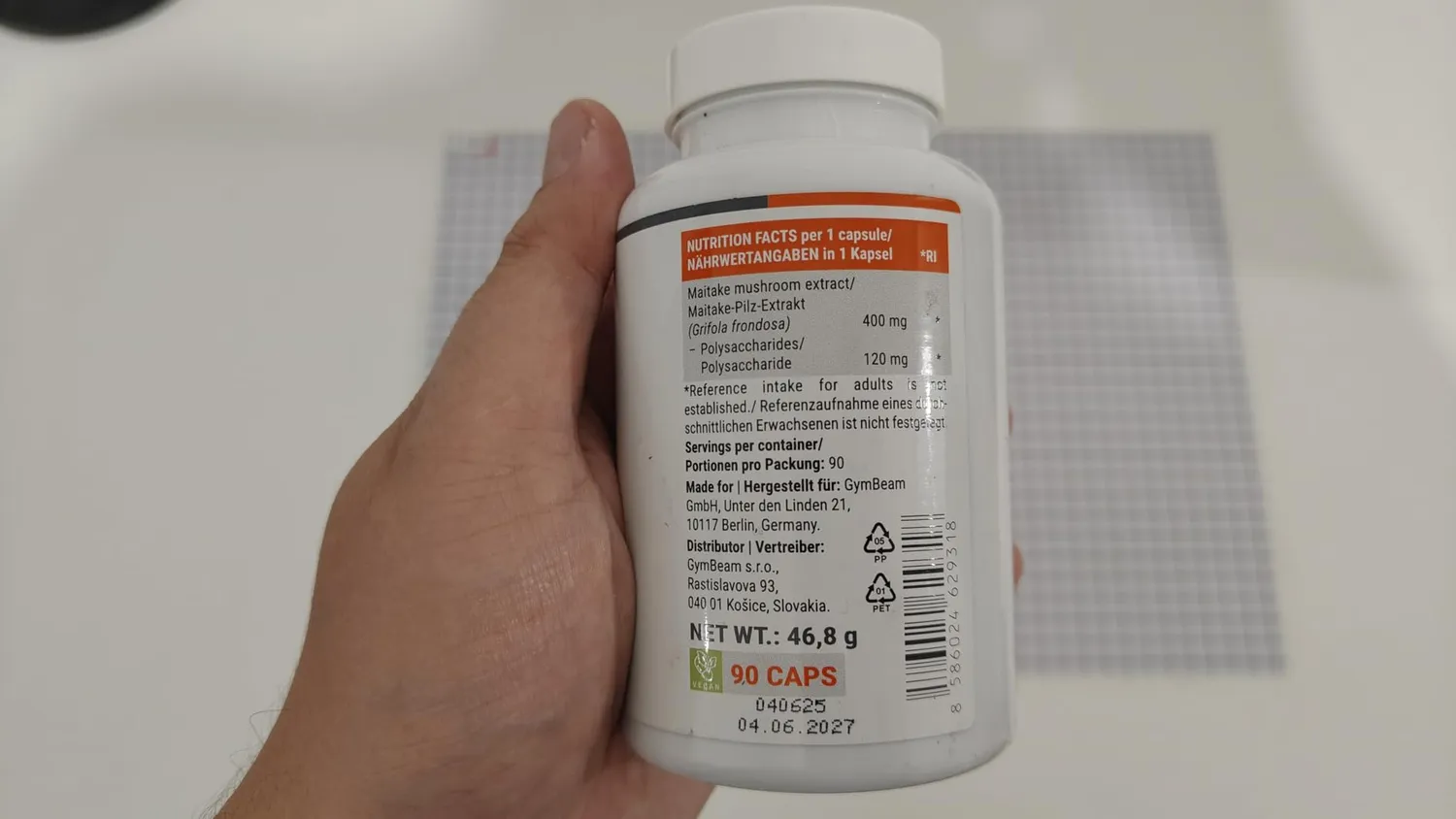 GymBeam Maitake Kapseln Grifola Frondosa Polysaccharide
