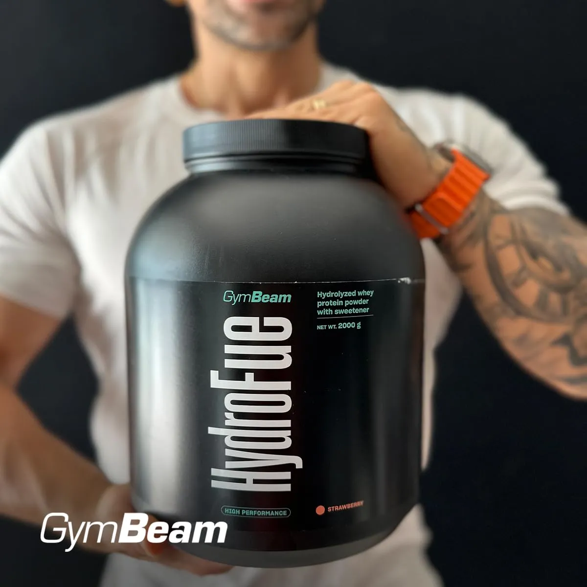 GymBeam HydroFue Whey 2000 g Erdbeere 75,2% Protein