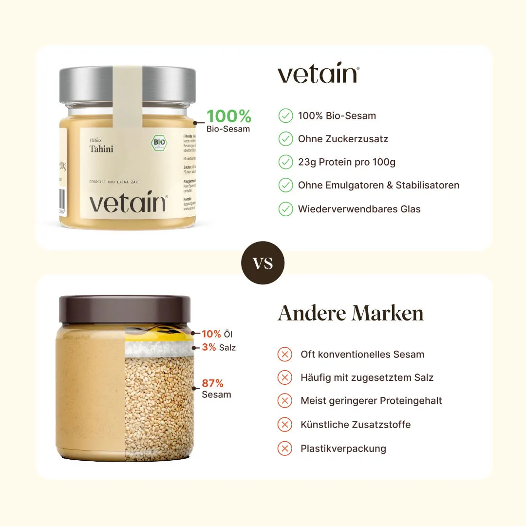 Vetain Bio Tahini hell 200g Sesampaste cremig