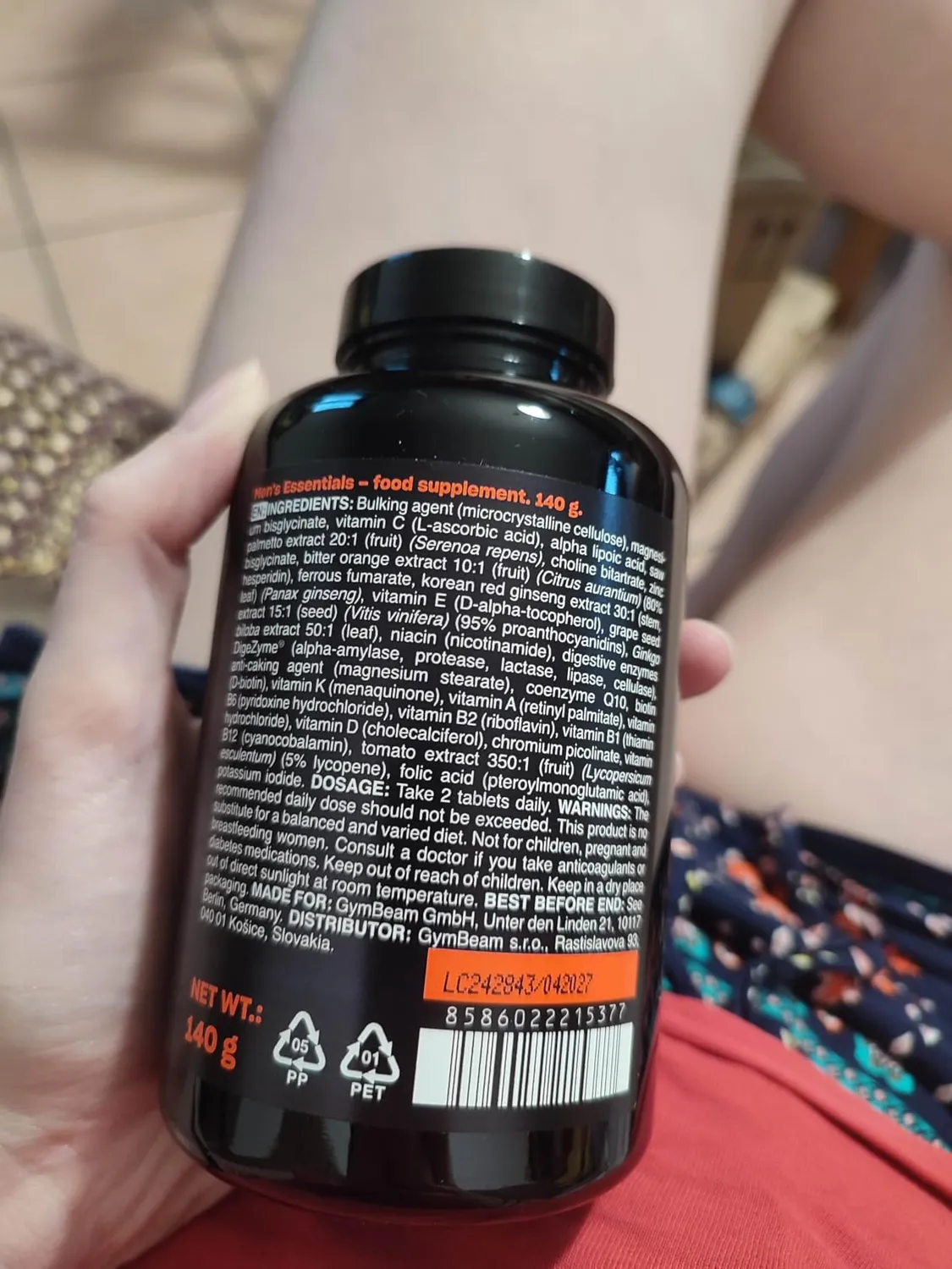 GymBeam Men's Essentials Multivitamin 120 Tabs Männer