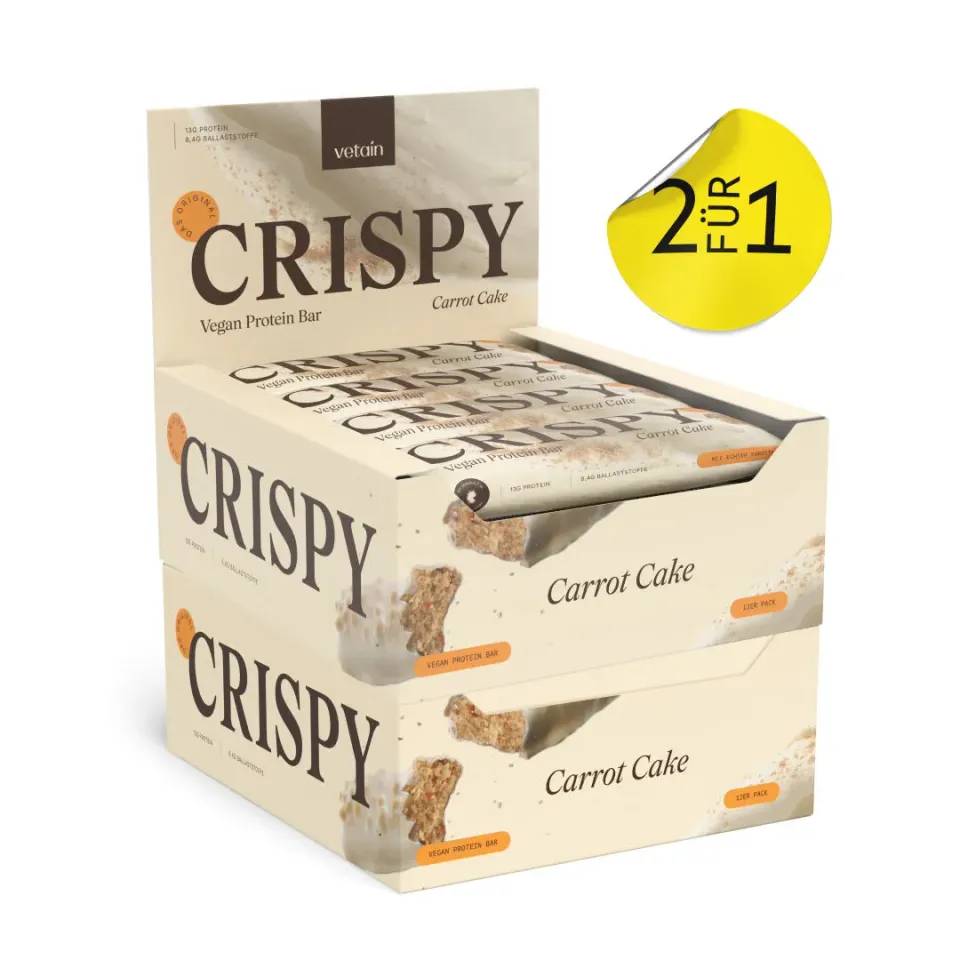 VETAIN CRISPY Proteinriegel Carrot Cake 2x12er