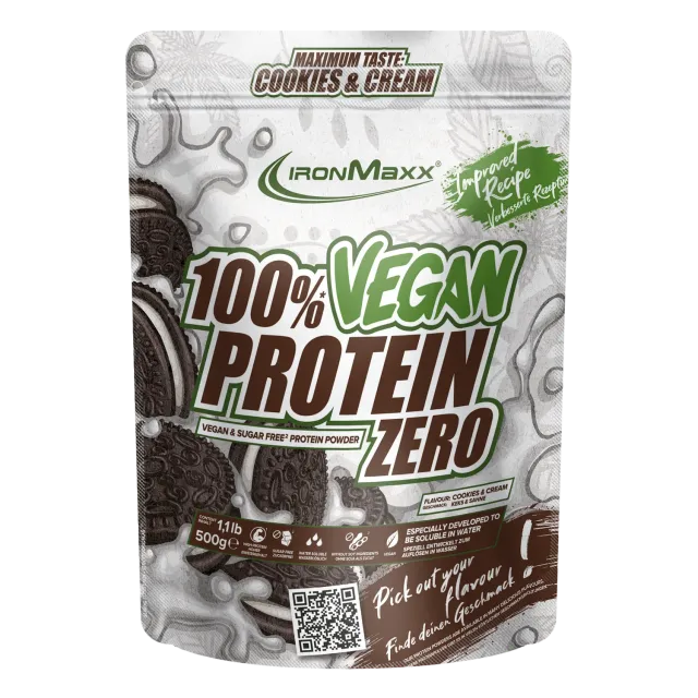 IronMaxx Vegan Protein Zero Pulver 500 g Cookies & Cream zuckerfrei