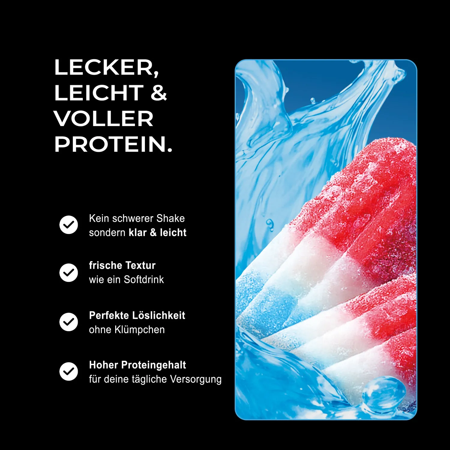 Neosupps Clear Isolate Protein Ice Pop 500g erfrischend