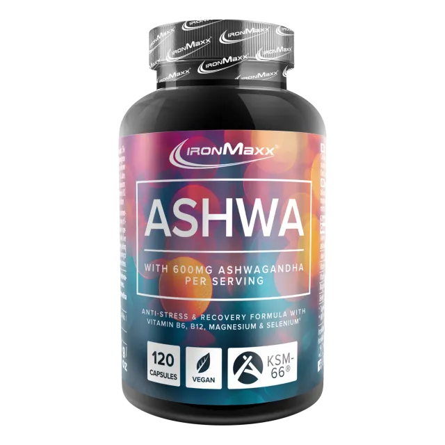 IronMaxx Ashwagandha KSM-66 Kapseln 120 Stück mit Magnesium
