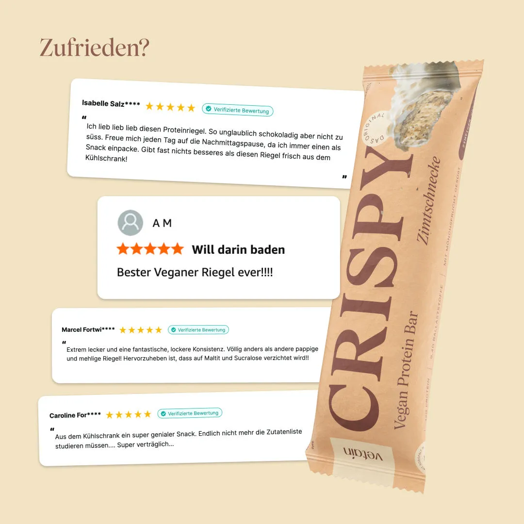 Vetain Crispy Vegan Protein Bar Riegel Zimtschnecke vegan